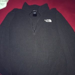 The North Face black 1/4 zip sweatshirt